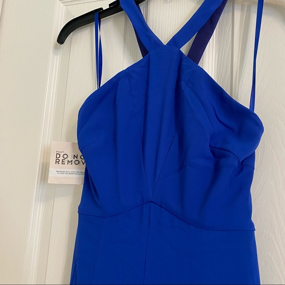 NWT Fame and Partners Blue Halter Dress - Picture 2 of 5